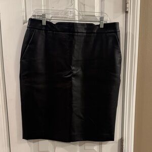DKNY Vegan Leather Black Skirt - 12